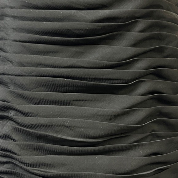 Aidan Mattox Dress 2 Black Ruched Bodycon‎ Sleeveless LBD Padded Bust Stretch - Picture 3 of 12